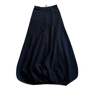 Vintage JOSEPH Bubble/Cocoon Hem Maxi Skirt, Black, Italy, Rare